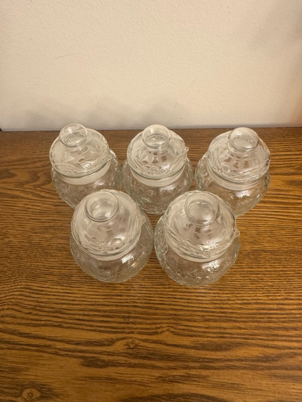 VTG Princess House Fantasia Glass Spice Jars - Set of 5 - Picture 2 of 6